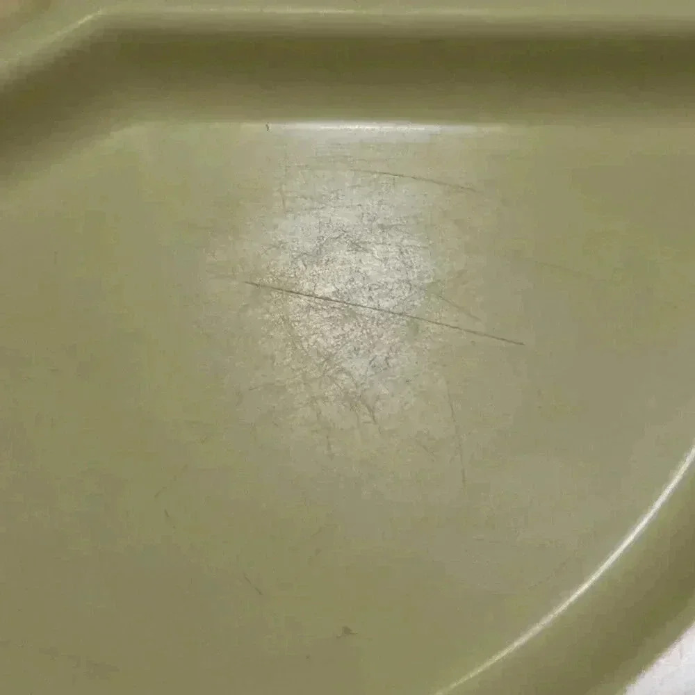 Texas Ware 2 Divided Plates Melamine Plastic Yellow Picnic Camp Kid‎ Vintage - Picture 7 of 11